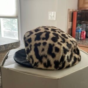 Authentic leopard fur hat